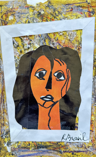 beleza. Colagem sobre papel 200g. 16X21 cm.